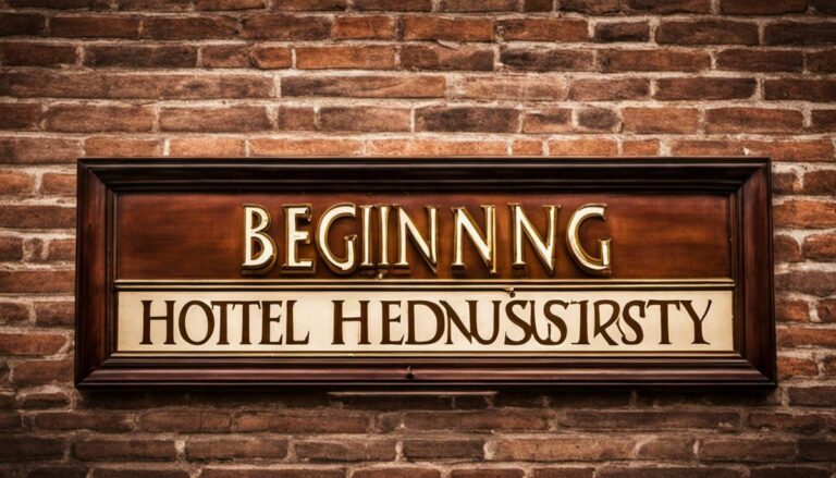 hotel industry beginnings